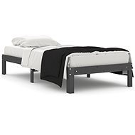 Rám postele šedý masivní dřevo 90 × 190 cm Single, 810332 - Rám postele