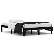 Rám postele černý masivní dřevo 135 × 190 cm Double, 810344 - Rám postele