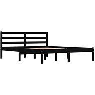 Rám postele masivní borovice 120 × 190 cm černý Small Double, 810404 - Rám postele