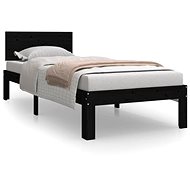 Rám postele černý masivní dřevo 75 × 190 cm Small Single, 810459 - Rám postele