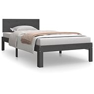 Rám postele šedý masivní dřevo 90 × 190 cm Single, 810462 - Rám postele