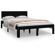 Rám postele černý masivní dřevo 120 × 190 cm Small Double, 810469 - Rám postele