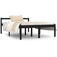 Rám postele černý masivní borovice 135 × 190 cm Double, 810593 - Rám postele