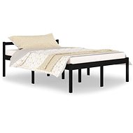 Rám postele černý masivní borovice 140 × 200 cm, 810618 - Bed