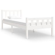 Rám postele bílý masivní dřevo 75 × 190 cm Small Single, 810640 - Rám postele