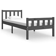 Rám postele šedý masivní dřevo 75 × 190 cm Small Single, 810641 - Rám postele