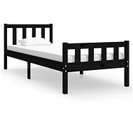 Rám postele černý masivní dřevo 75 × 190 cm Small Single, 810643 - Rám postele