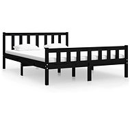 Rám postele černý masivní dřevo 120 × 190 cm Small Double, 810653 - Rám postele