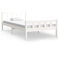 Rám postele bílý masivní dřevo 90 × 200 cm, 810665 - Postel