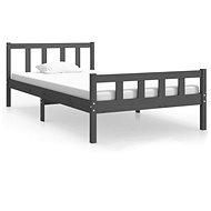 Rám postele šedý masivní dřevo 90 × 200 cm, 810666 - Postel