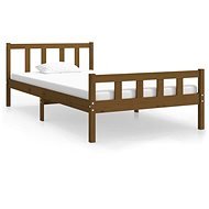 Rám postele medově hnědý masivní dřevo 90 × 200 cm, 810667 - Rám postele