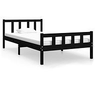 Rám postele černý masivní dřevo 100 × 200 cm, 810673 - Postel