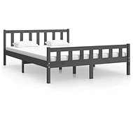 Rám postele šedý masivní dřevo 140 × 200 cm, 810681 - Postel
