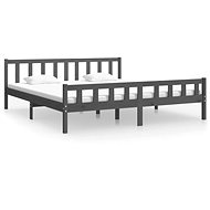 Rám postele šedý masivní dřevo 160 × 200 cm, 810691 - Postel