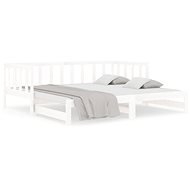 Výsuvná posteľ biela 2× (90 × 190) cm masívna borovica, 814665 - Rám postele