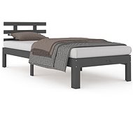 Rám postele šedý masivní dřevo 100 × 200 cm, 814746 - Postel