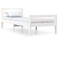 Rám postele bílý masivní dřevo 100 × 200 cm, 814810 - Postel