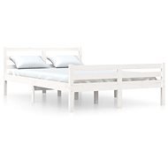 Rám postele biely masívne drevo 120 × 200 cm, 814815 - Rám postele