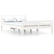 Rám postele bílý masivní dřevo 140 × 200 cm, 814820 - Bed