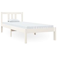 Rám postele bílý masivní dřevo 75 × 190 cm Small Single, 814845 - Rám postele