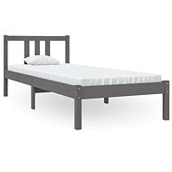 Rám postele šedý masivní dřevo 75 × 190 cm Small Single, 814846 - Rám postele