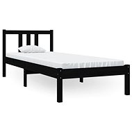 Rám postele černý masivní dřevo 75 × 190 cm Small Single, 814848 - Rám postele