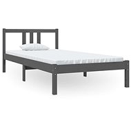 Rám postele šedý masivní dřevo 90 × 190 cm Single, 814851 - Rám postele