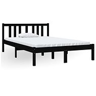 Rám postele černý masivní dřevo 120 × 190 cm Small Double, 814858 - Rám postele