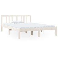 Rám postele bílý masivní dřevo 135 × 190 cm Double, 814860 - Rám postele
