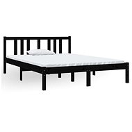Rám postele černý masivní dřevo 135 × 190 cm Double, 814863 - Rám postele