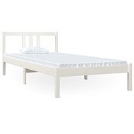 Rám postele bílý masivní dřevo 90 × 200 cm, 814870 - Postel