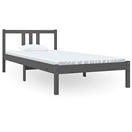 Rám postele šedý masivní dřevo 90 × 200 cm, 814871 - Postel