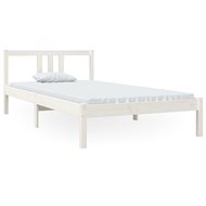 Rám postele bílý masivní dřevo 100 × 200 cm, 814875 - Postel