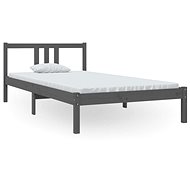 Rám postele šedý masivní dřevo 100 × 200 cm, 814876 - Postel