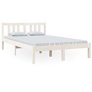 Rám postele bílý masivní dřevo 120 × 200 cm, 814880 - Postel