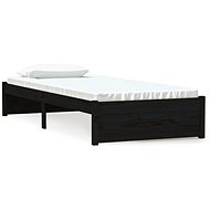 Rám postele černý masivní dřevo 75 × 190 cm Small Single, 814913 - Rám postele