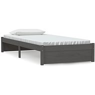 Rám postele šedý masivní dřevo 90 × 190 cm Single, 814916 - Rám postele