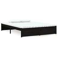 Rám postele černý masivní dřevo 135 × 190 cm Double, 814928 - Rám postele