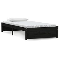 Rám postele černý masivní dřevo 90 × 200 cm, 814938 - Postel