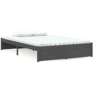 Rám postele šedý masivní dřevo 120 × 200 cm, 814946 - Postel