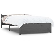 Rám postele šedý masivní dřevo 75 × 190 cm Small Single, 815006 - Rám postele