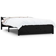 Rám postele černý masivní dřevo 120 × 190 cm Small Double, 815018 - Rám postele