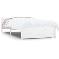 Rám postele bílý masivní dřevo 90 × 200 cm, 815030 - Rám postele