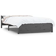 Rám postele šedý masivní dřevo 120 × 200 cm, 815041 - Rám postele