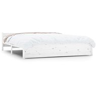 Rám postele bílý masivní dřevo 200 × 200 cm, 815065 - Rám postele