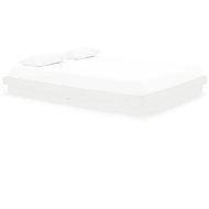 Rám postele bílý masivní dřevo 150 × 200 cm King Size, 819913 - Rám postele
