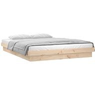 Rám postele s LED světlem 160 × 200 cm masivní dřevo, 819982 - Rám postele