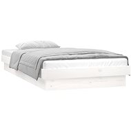 Rám postele s LED bílý 75 × 190 cm Small Single masivní dřevo, 819998 - Rám postele