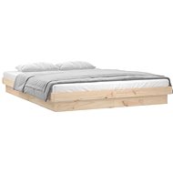 Rám postele s LED světlem 140 × 190 cm masivní dřevo, 820017 - Rám postele