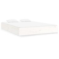 Rám postele bílý masivní dřevo 200 × 200 cm, 820023 - Bed